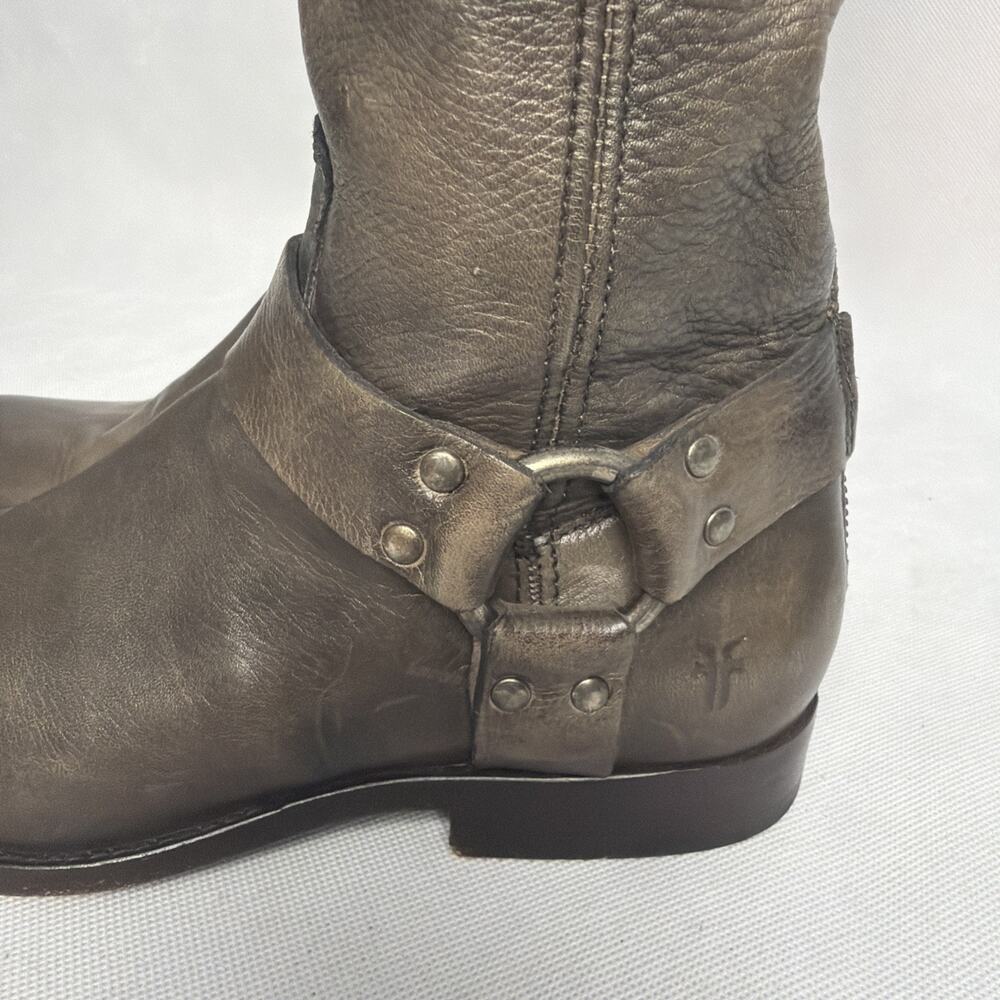 Frye Phillip Harness Tall Women's Leather Boots, Dark Brown, Size 7.5B - Picture 3 of 12
